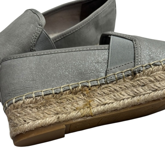 Circus by Sam Edelman Christina Silver Sparkle Slip on Espadrille Size 7 - Picture 7 of 10